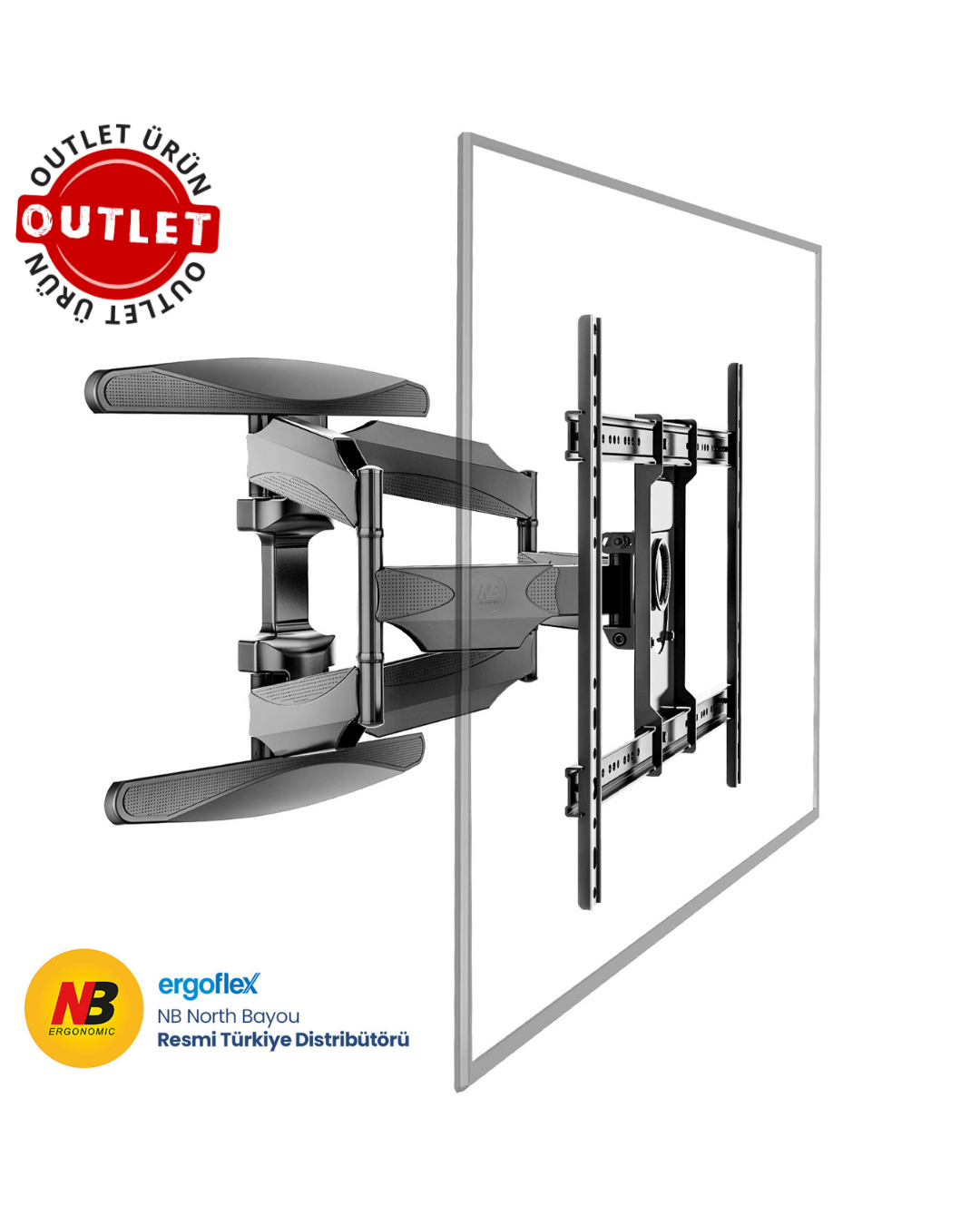 NB Ergonomic NB P65 OUTLET Hareketli 55–85 Inch Tv Askı Aparatı